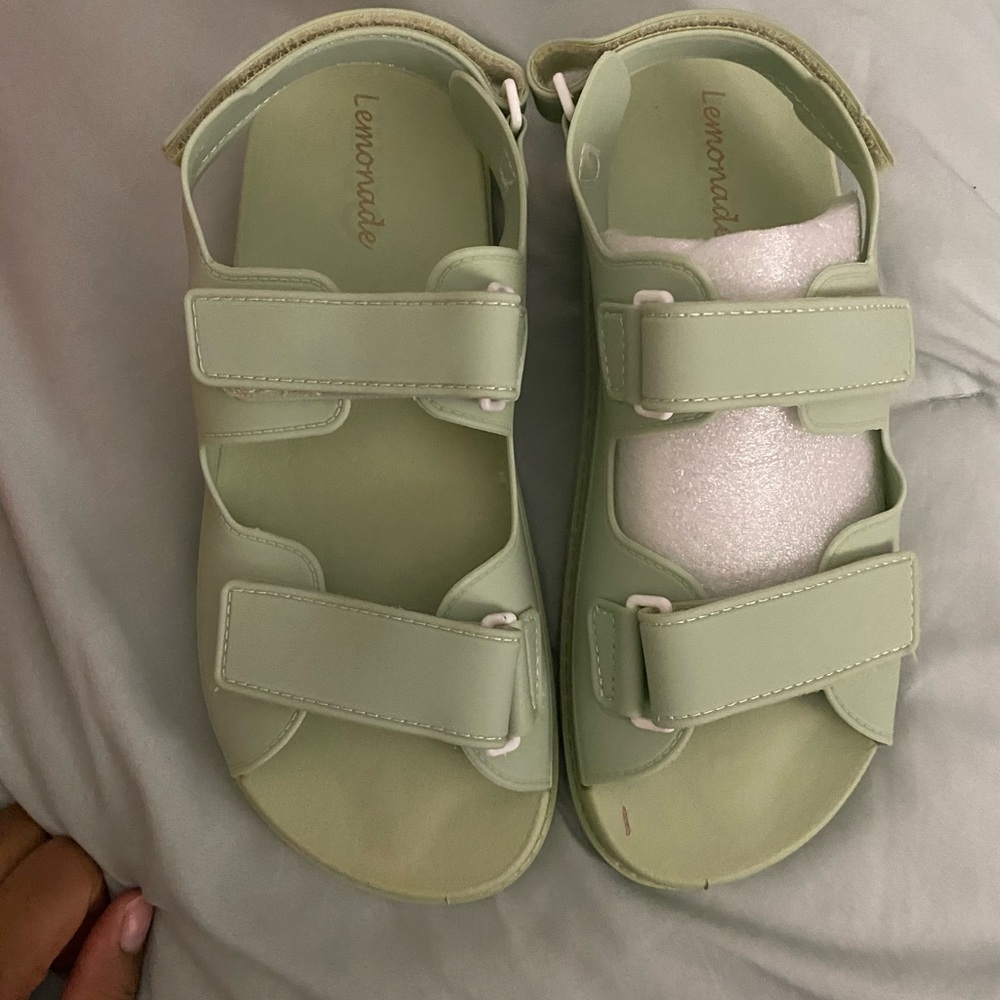 Green sandals